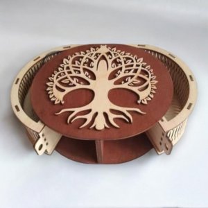 Laser Cut Gift Slider Jewelry Box Vector