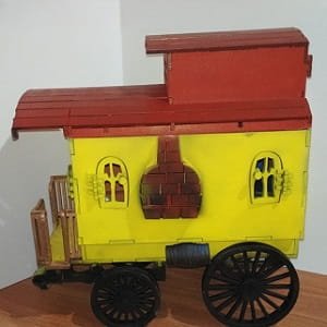 Laser Cut Gypsy Caravan Vardo Romani Wagon 3D Puzzle Model