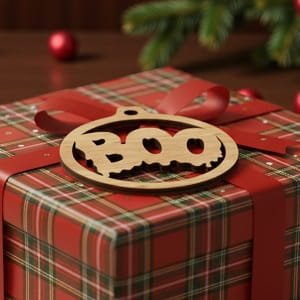 Laser Cut Halloween BOO Tree Ornament