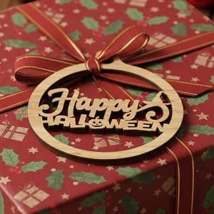 Laser Cut Happy Halloween Ornament