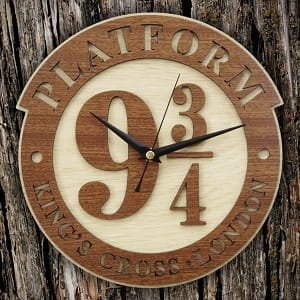 Laser Cut Harry Potter Platform Wall Clock