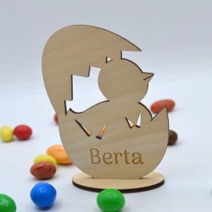 Laser Cut Hatching Chick Easter Tabletop Decor