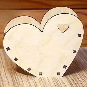 Laser Cut Heart Flower Gift Basket for Valentine Day