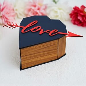 Laser Cut Heart Gift Box for Valentines Day and Anniversaries