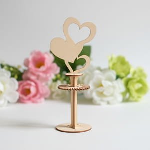 Laser Cut Heart Napkin Holder | Romantic Party Table Decor