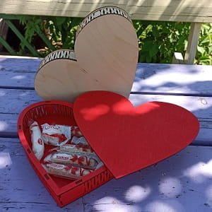 Laser Cut Heart Shaped Sweet Treat Gift Box
