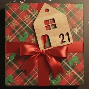 Laser Cut Holiday Advent Calendar Christmas Gift Tag