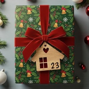 Laser Cut Holiday Advent Calendar Gift Tag