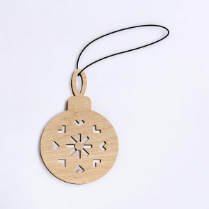 Laser Cut Holiday Bauble Christmas Ornament Vector