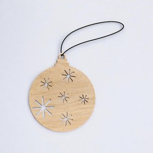 Laser Cut Holiday Christmas Ball Vector