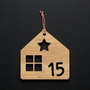 Laser Cut Holiday Countdown To Christmas Gift Tag