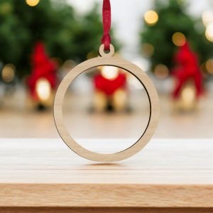 Laser Cut Hollow Bauble Christmas Tree Ornament Vector
