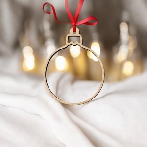 Laser Cut Hollow Christmas Ornament Vector