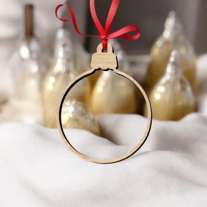 Laser Cut Hollow Christmas Tree Ornament Vector