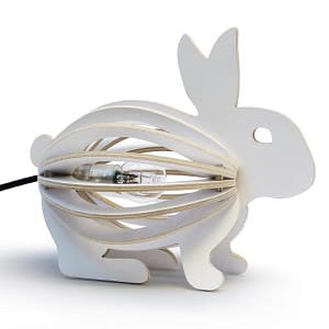 Laser Cut Hollowed Out Rabbit Night Lamp for Kids Room