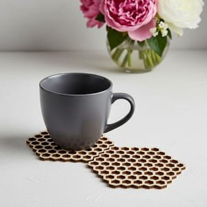 Laser Cut Honeycomb Wood Hot Pad