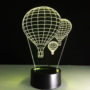 Laser Cut Hot Air Balloon Night Light Table Lamp