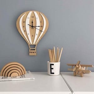Laser Cut Hot Air Balloon Wooden Wall Clock