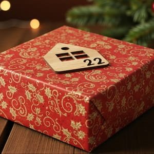 Laser Cut House Shaped Christmas Tag