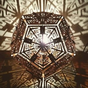 Laser Cut Infinity Dodecahedron Lamp