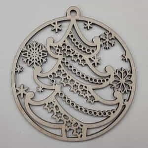 Laser Cut intricate Christmas Tree Ornament