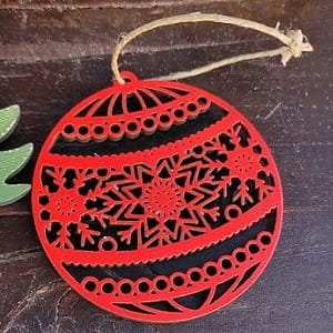 Laser Cut Intricate Snowflake Christmas Ball