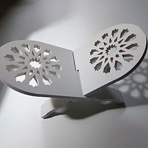 Laser Cut Islamic Wooden Quran Stand Foldable Rehal