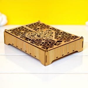 Laser Cut Jewelry Box Gift Box with Heart Design on Lid