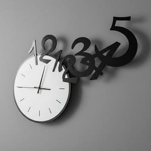 Laser Cut Jumping Out Numbers Wall Clock