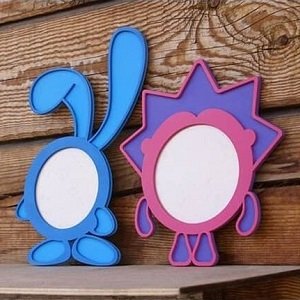Laser Cut Krosh and Hedgehog Cartoon Photo Frame