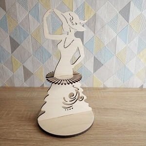 Laser Cut Lady Napkin Holder | Elegant Table Centerpiece Decor