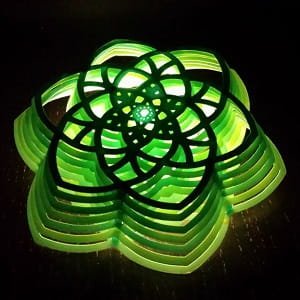 Laser Cut Layered Sculpture Flower Lamp