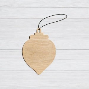Laser Cut Light Bulb Shaped Christmas Ornament Vector