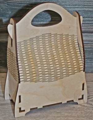 Laser Cut Living Hinge Wood Handbag