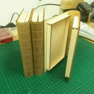Laser Cut Living Hinge Book Box Vector