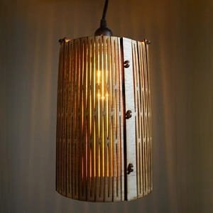 Laser Cut Living Hinge Hanging Lamp