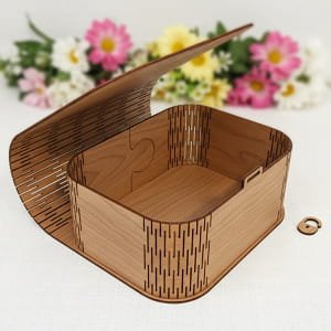 Laser Cut Living Hinge Keepsake Box