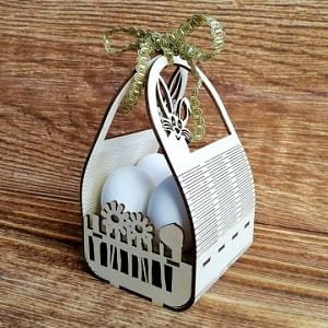 Laser Cut Living Hinge Kinder Surprise Easter Basket