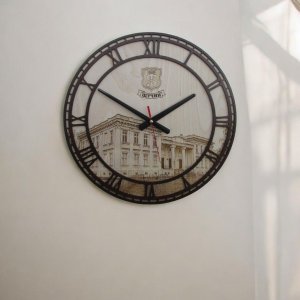 Laser Cut Living Hinge Wall Clock Vector