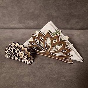 Laser Cut Lotus Napkin Holder