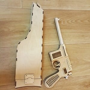 Laser Cut Mauser C96 Pistol with Holster 3D Puzzle Model Kit