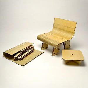Laser Cut Mini Portable Chair Table Set