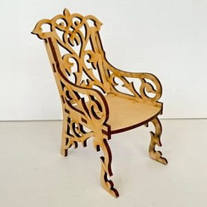 Laser Cut Miniature Chair Dollhouse Furniture