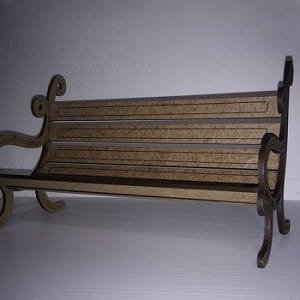 Laser Cut Miniature Park Bench Kit