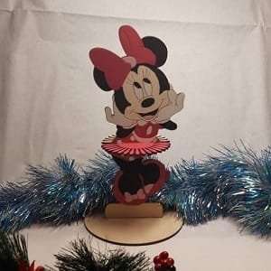Laser Cut Minnie Mouse Napkin Holder | Kids Party Table Decor