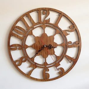 Laser Cut Modern Style Wooden Wall Clock