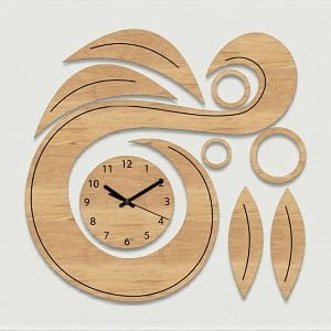 Laser Cut Modern Wall Clock Design