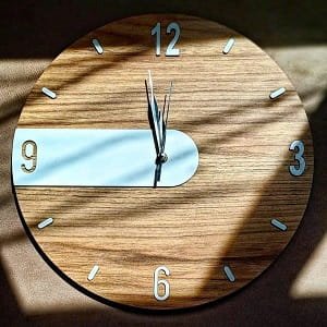 Laser Cut Modern Wooden Wall Clock