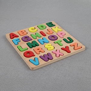 Laser Cut Montessori Wooden Alphabet Puzzles ABC Puzzle Board