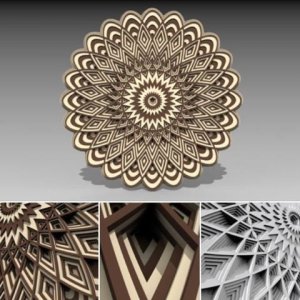 Laser Cut Multilayer Mandala Vector